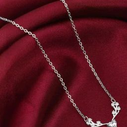 GIVA 925 Silver Deer Heart Zircon Necklace-image-9