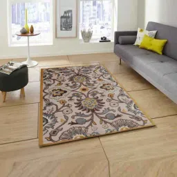Presto Brown & Beige Wool Hand Tufted Carpet-image-18