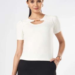 Annabelle by Pantaloons White Plain Top-image-86
