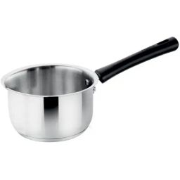 Prabha Stainless Steel Silver Induction Base Sauce Pan, Without Lid - 1.2 L, Size 14cm-picture-0