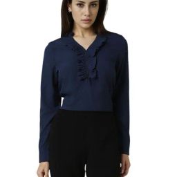 Van Heusen Navy Solid Top-image-92