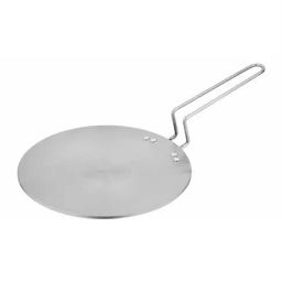 Prabha Stainless Steel Silver , Roti Tawa,Chapati Pan, Non-Stick- 26cm-image-68