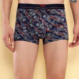HiFlyers Pack Of 2 Printed Breathability Trunks HF502_PO2_GRY-NVY_S-56