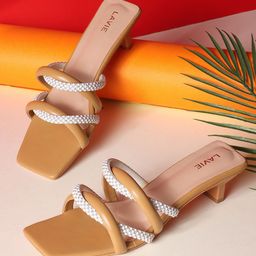Lavie Women Embellished Party Kitten Heel Sandals-image-30