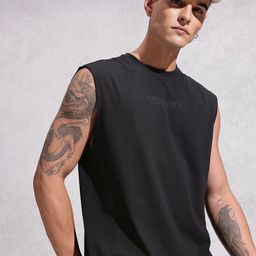 WROGN Pure Cotton Brand Logo Printed Oversized T-shirt-image-21