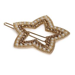 LAIDA Set of 2 Gold-Toned Star-Shaped Embellished Hair Pins-6