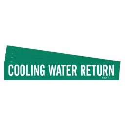 BRADY Pipe Marker Cooling Water Return Green & White for 2-1/2 to 7-7/8 inch Outer Diameter Pipe, 782A06 (Pack of 5 Pcs)-image-79