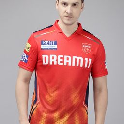 playR PBKS Fan Printed  Polo Collar Dri-FIT Jersey T-shirt-image-86