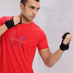 HRX by Hrithik Roshan Men Brand Logo Printed Training T-shirt-image-106