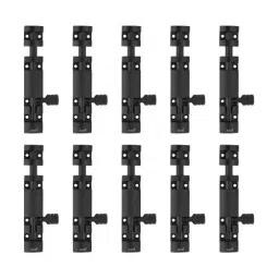 Atom 4 Inch Aluminium Black Phosphate Finish Tower Bolt TB002-04 inch-BLK-110 (Pack of 10)-3