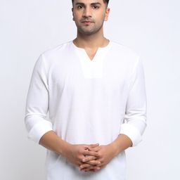 NEUDIS Men White Cotton Kurta-31