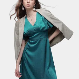 French Connection Satin-Finish A-Line Dress-picture-10