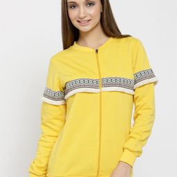Belle Fille Women Yellow Printed Sweatshirt-54
