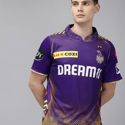 playR KKR Official Match Printed Mandarin Collar Dri-FIT  Jersey T-shirt-image-28