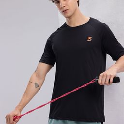 HRX by Hrithik Roshan Brand Logo Print Detail Raglan Sleeves Training T-shirt-picture-42