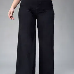 Miss Chase A+ Women Wide Leg High-Rise Heavy Fade Stretchable Jeans-image-77