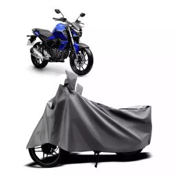 Auto Pearl Two Wheeler Cover with Bag for Yamaha FZ S FI New BS6, Silver-image-97
