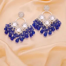 Anouk Diamond Shaped Jhumkas Earrings-image-66