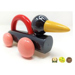 A&A Kreative Box Wooden Pogu Penguin Push And Go Toy - Black-24