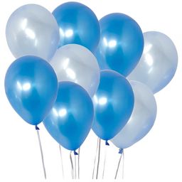 AMFIN Metallic Balloons with Ribbons set Light Blue & Blue - Pack of 52-image-10
