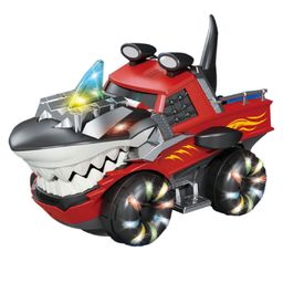 WISHKEY Plastic Shark Chariot Bump and Go Toy for Kids Cartoon Design Shark Toy with Moving Parts Multicolor Pack of 1)-4