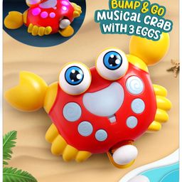 Babyhug Musical Crawling Crab - Yellow & Red-15