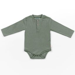 Softsens Cotton Elastane Knit Full Sleeves Ribbed Onesie - Dark Green-image-30