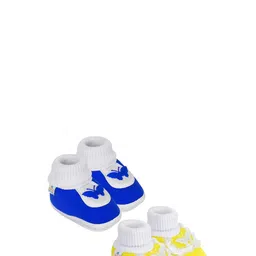 NESKA MODA 0 To 6 Month Combo Pack of 2 Pair Newborn Baby Girls Soft Cotton Butterfly Frill Booties-picture-29