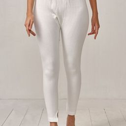 INFERNO Ribbed Cotton Mid-Rise Thermal Bottoms-image-86