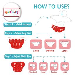 Sparkle Joy Washable & Reusable Cloth Diaper Pocket Without Inserts - Green image 3