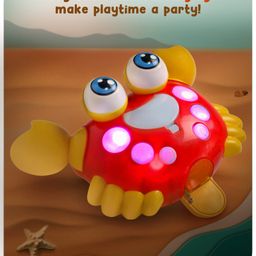 Babyhug Musical Crawling Crab - Yellow & Red image 3