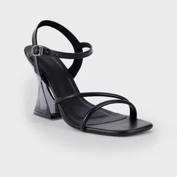 20Dresses Women Solid Regular Corded Strappy Block Heel Sandal With Western - Embellished-20