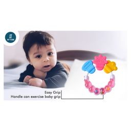 Tiny Tycoonz Combo of Fruit And Food Nibbler Spoon Feeder and Rattle Teether- Pink image 5