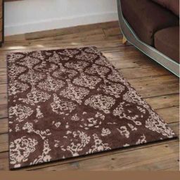 Presto Brown & Beige Wool Hand Tufted Carpet-26