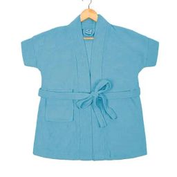 Creeva Sky Blue Micro Terry 120 GSM Melodious Kids Bathrobe 0-1 Yrs-image-89