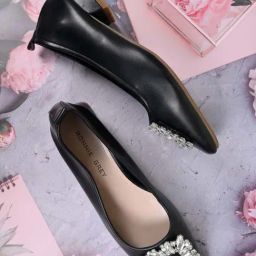Ronnie Grey Women's Black Flat Ballets-image-42