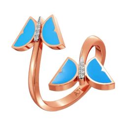 Joyalukkas 18k (750) Purity Rose Gold Celestial Butterfly Diamond Ring-image-63