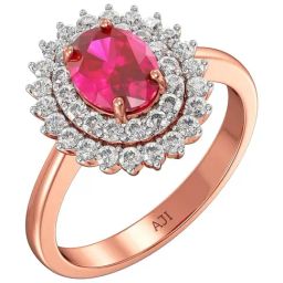 Joyalukkas 18k (750) Purity Rose Gold Scarlet Glow Diamond Ring-image-73