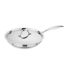 Prabha Stainless Steel Silver Frypan with Lid -16cm, 0.65L-image-26