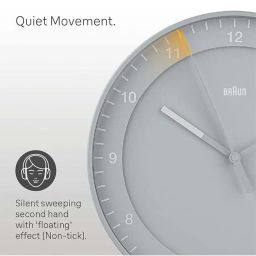 Braun Grey Digital Wall Clock With Indoor Temperature, Date & Day image 4