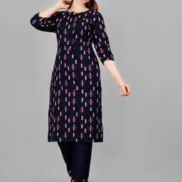 SIPET Women Geometric Printed Kurta with Pyjamas-18
