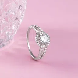 GIVA 925 Sterling Silver Ersa Ring Fixed Size For Women-image-93