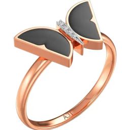 Joyalukkas 18k (750) Purity Rose Gold Dark Charm Diamond Ring-image-62
