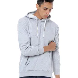 Campus Sutra Grey Hooded Sweatshirt-28