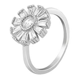 GIVA 925 Sterling Silver Anemone Ring Fixed Size For Women image 4