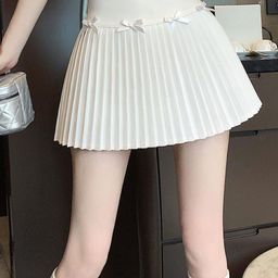 HERE&NOW Women A-Line Pleated Above Knee Flared Skirt-image-46