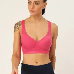 Lady Lyka Fuchsia Non Wired Padded Sports Bra-picture-15