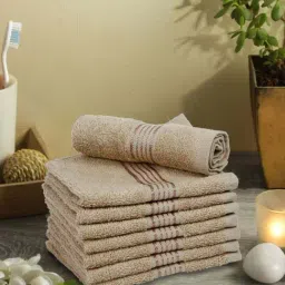 Bianca D'ross Beige 100% Cotton 380 GSM Face Cloths - Set of 8-image-21