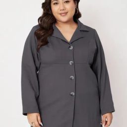 BRINNS Grey Solid Overcoat-picture-15