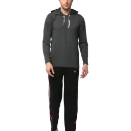 Vimal Jonney Charcoal Black & Black T-Shirt & Trackpants-image-45